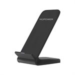 NüPOWER support de recharge sans-fil de 15W avec adapteur - noir