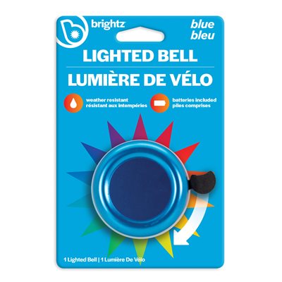 Brightz Lighted Bell - Blue with Multicolor LEDs