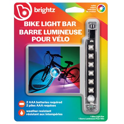 Brightz Bike Light Bar Color Select Frame Light