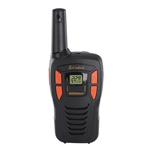 Cobra Two-Way Radio 26km Range Black / Orange 2-Pack