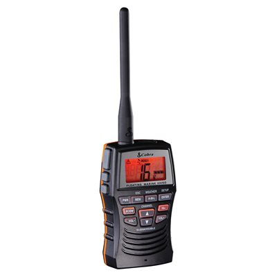 Cobra Marine Radio HH150 FLT 3 Watt Hand Held VHF Radio - Black