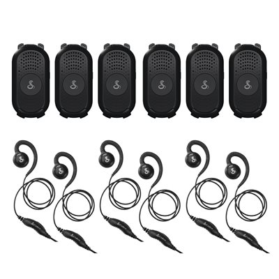 Cobra PX280 Business Radio 6-pack with Headsets