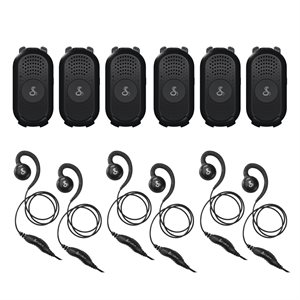 Pack de 6 radios professionnelles Cobra PX280 avec casques
