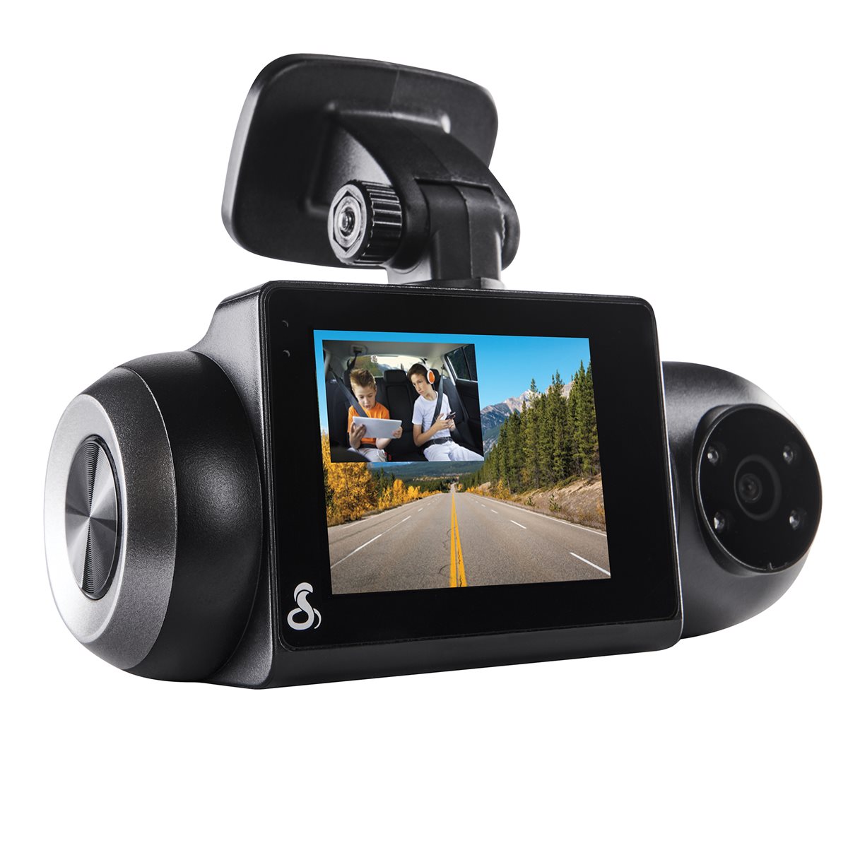 Cobra SC 201 DualView Smart Dash Cam with BuiltIn Cabin View Black