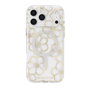 Case-Mate iPhone 17 Pro Max Floral Gems Gold w / Mag