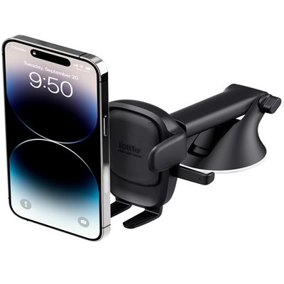 iOttie - Support universel Easy One Touch 6 pour tableau de bord et pare-brise pour téléphones cellulaires - Noir