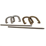 TRIUMPH Outdoor Steel Horseshoes Backyard Game Set 