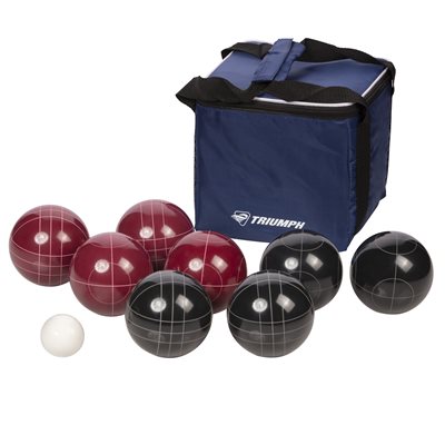 Ensemble de pétanques, résine 100 mm Rouge / Bleu de TRIUMPH Ensemble de pétanques, résine 100 mm Rouge / Bleu de TRIUMPH