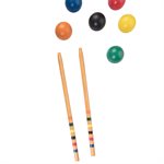 TRIUMPH 6-Player Backyard Outdoor Croquet Set with Carry-on Bag