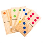 TRIUMPH Wood Lawn 28 Piece Jumbo Domino Game Set and Carry Bag