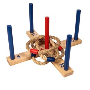TRIUMPH Wooden Ring Toss Outdoor Backyard Game Set