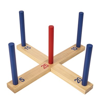 Triumph Wood Ring Toss Game - Portable Backyard & Beach Toss Game With Scoring Pegs