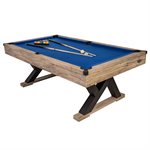 AMERICAN LEGEND 84" Kirkwood Pool Rustic Finish Modern Billiard Table