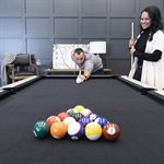 AMERICAN LEGEND 90" Kirkwood Pool Rustic Finish Modern Billiard Table