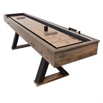 AMERICAN LEGEND 9' Kirkwood 2-in-1 LED Light Up Shuffleboard / Bowling Game Room Table