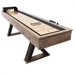 AMERICAN LEGEND 9' Kirkwood 2-in-1 LED Light Up Shuffleboard / Bowling Game Room Table