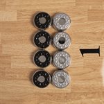 AMERICAN LEGEND 9' Kirkwood 2-in-1 LED Light Up Shuffleboard / Bowling Game Room Table