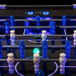 ATOMIC 58" Azure LED Light Up Foosball Soccer Arcade Table Black 