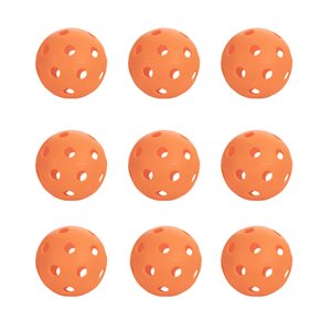 ONIX Fuse Lot de 3 boules de pickleball d'intérieur, orange 9 PAK - 3 paquets de 3 dans une boîte marron