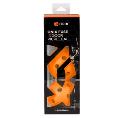 ONIX Fuse Lot de 3 boules de pickleball d'intérieur, orange