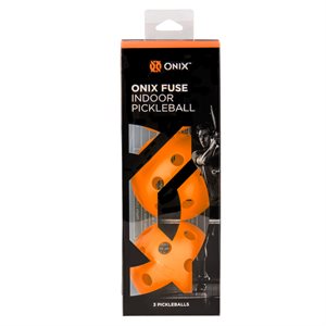 ONIX Fuse Indoor Pickleball Ball 3-Pack Orange