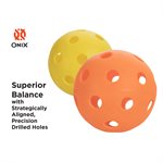 ONIX Fuse Indoor Pickleball Ball 3-Pack Orange