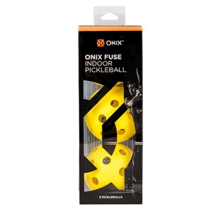 Balles de pickleball d'intérieur ONIX Fuse - Jaune (paquet de 3)