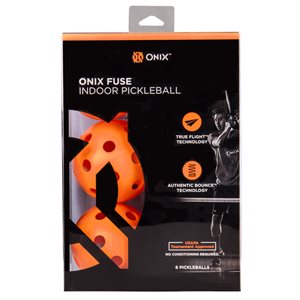 Balles de pickleball d'intérieur ONIX Fuse - Orange (paquet de 6)