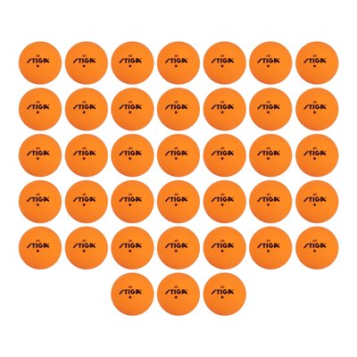 STIGA 1-Star Orange Table Tennis Balls (38-Pack)