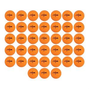 Balles de tennis de table STIGA 1 étoile orange (paquet de 38)