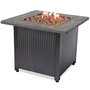 Endless Summer 30" Gas Outdoor Fire Pit Table with Resin Mantel
