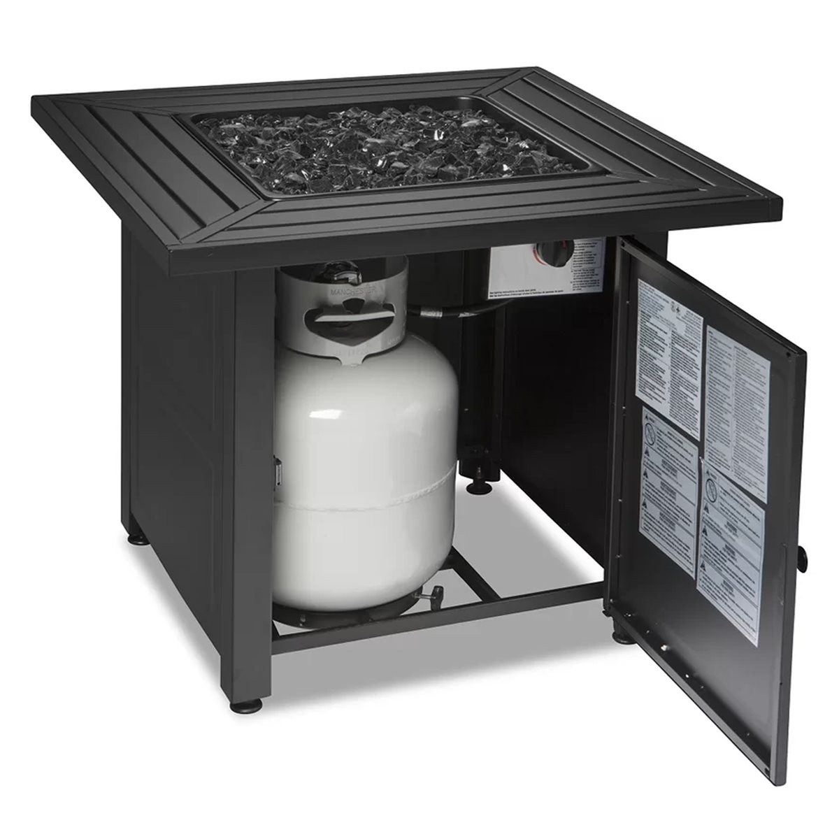 Endless Summer Propane Gas Outdoor Fire Table with Steel Mantel