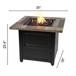 Endless Summer The Cayden 30" Square Gas Fire Pit