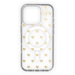 iDeal of Sweden Clear Fashion Case with MagSafe for iPhone 16 Pro, Golden Hearts