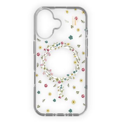 iDeal of Sweden Étui transparent avec MagSafe pour iPhone 16, petit fleuri