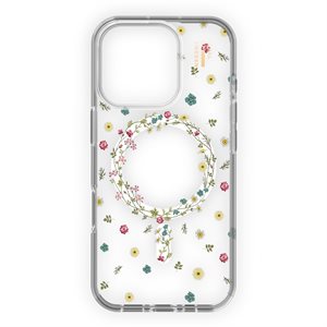 Deal of Sweden Étui transparent avec MagSafe pour iPhone 16 Pro Max, petit fleuri