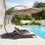 Lausaint 11FT Patio Umbrella with Base - Beige