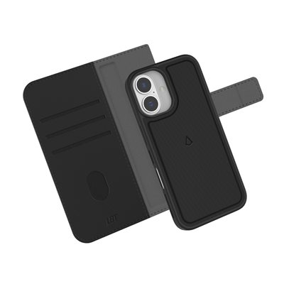 Libratel 2-in-1 Switch MagSafe Wallet Case iPhone 16, Black