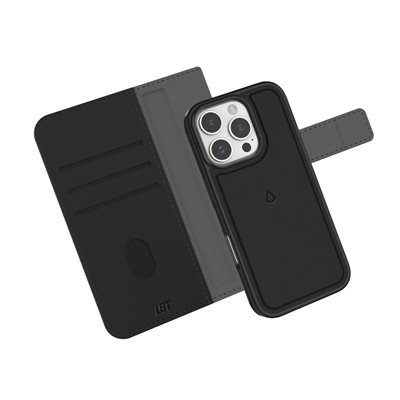 Libratel 2 -in-1 Switch MagSafe Portefeuille Étui pour iPhone 16 Pro, noir Libratel 2 -in-1 Switch MagSafe Portefeuille Étui pour iPhone 16 Pro, noir