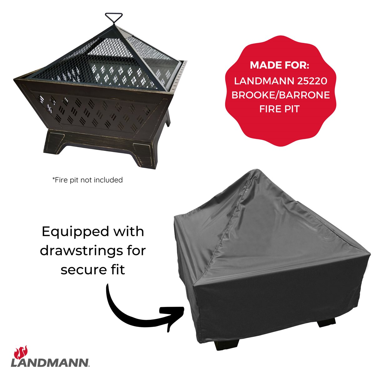 Landmann Brooke / Barrone Fire Pit Cover Black