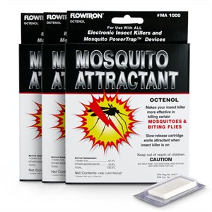 Cartouche d’appât moustiques à l’octénol Flowtron paquet de 3