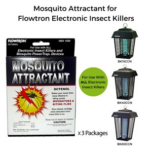 Flowtron Insect Killer Octenol Mosquito Attractant Cartridge - 3 pack
