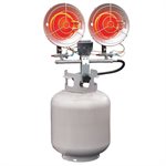 Master 32,000 BTU LP Double Tank Top Space Heater Silver