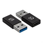 Scosche USB-A to USB-C Adaptor 2Pk