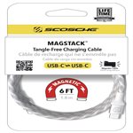 Scosche USBC to USBC Magnetic Cable 6ft Light Grey