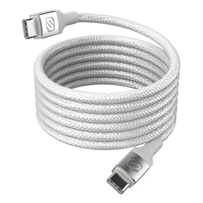Scosche 6ft USB-C to USB-C Magnetic Cable White