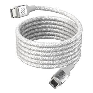 Câble magnétique USB-C vers USB-C Scosche 1,8 m (blanc)