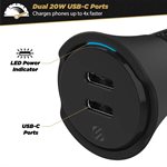 Chargeur de voiture Scosche PowerVolt PD40 DualPort USB-C
