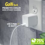 Chargeur mural Scosche 45 W USB-C PD blanc