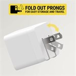 Chargeur mural Scosche 45 W USB-C PD blanc